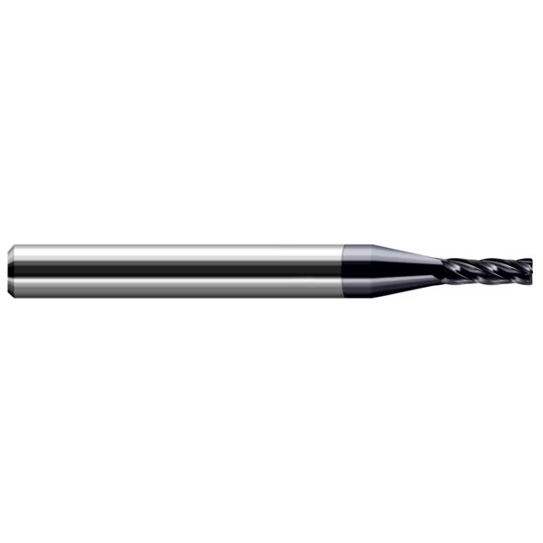 Miniature End Mill - 4 Flute - Corner Radius, 0.1875